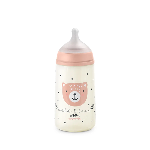 Biberon SX Pro 270ml, debit mediu M - roz | Wild & Free 2