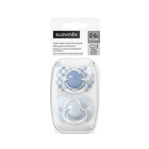 Suzeta fiziologică SX Pro 0–6 luni, 2 bucăți – albastru | Wild & Free 7