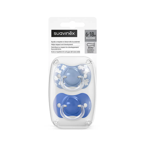 Suzeta fiziologică SX Pro 6–18 luni, 2 bucăți – albastru | Wild & Free 7