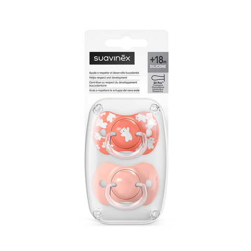 Suzeta fiziologică SX Pro +18 luni, 2 bucăți – roz | Wild & Free 7