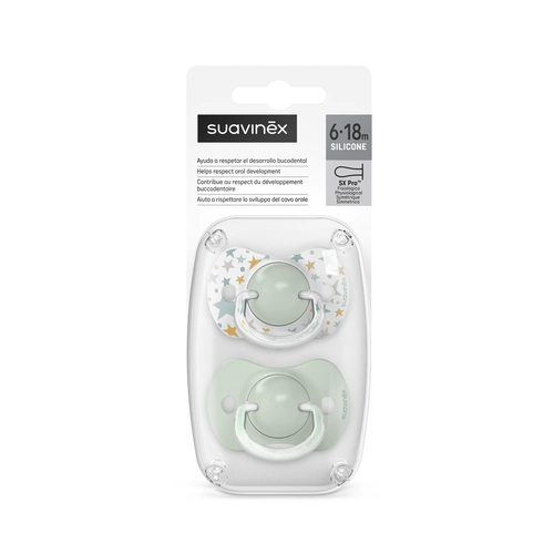 Suzeta fiziologică SX Pro 6–18 luni, 2 buc – verde | Dreams 5