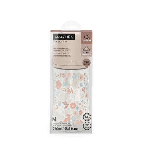 Biberon 270 ml SX Pro, debit mediu M - liberty roz | Wonderland 3