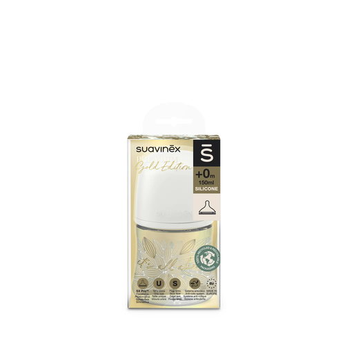 Biberon SX Pro Premium  150 ml, debit lent S – gri | Gold 3