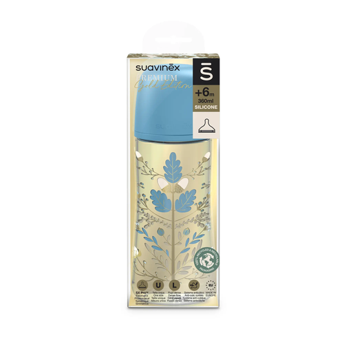 Biberon SX Pro Premium 360 ml, debit dens L – albastru | Gold 3