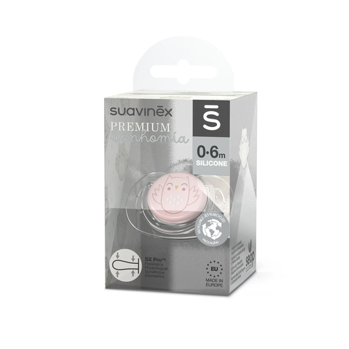 Suzeta fiziologică SX Pro Premium 0-6 luni – roz | Bonhomia 3