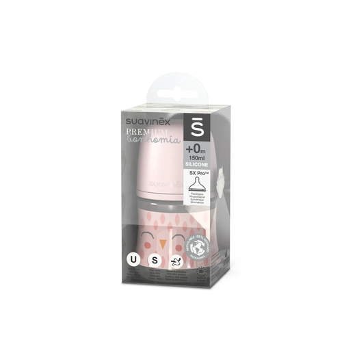 Biberon 150 ml SX Pro, debit lent S - roz | Bonhomia 3