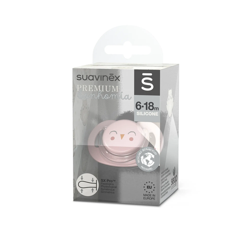 Suzeta anatomică SX Pro Premium 6-18 luni – roz | Bonhomia 3