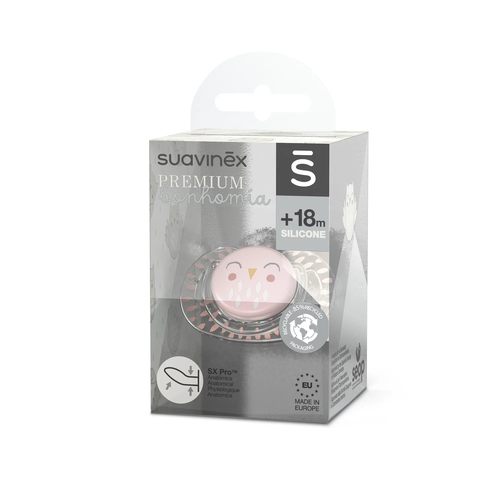 Suzeta anatomică SX Pro Premium +18 luni – roz | Bonhomia 3