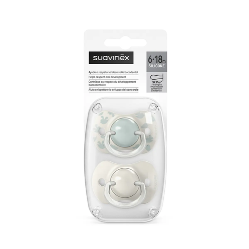 Suzeta fiziologică SX Pro 6–18 luni, 2 bucăți – mentă | Birdies 10