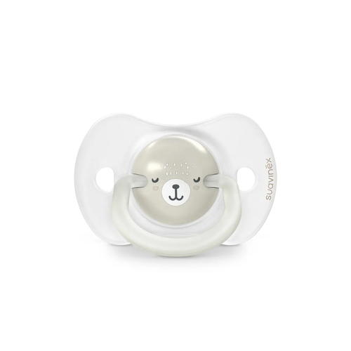 Suzetă fiziologică SX Pro fosforescentă, 0–6 luni, 2 buc. – bej | Wild & Free 5