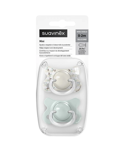 Suzeta fiziologică SX Pro MINI 0–2 luni, 2 bucăți – mentă | Birdies 9