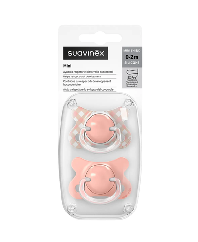 Suzeta fiziologică SX Pro MINI 0–2 luni, 2 bucăți – roz | Wild & Free 8