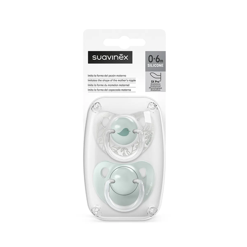 Suzeta anatomica SX Pro 0-6 luni, 2 bucăți – mentă | Birdies 5