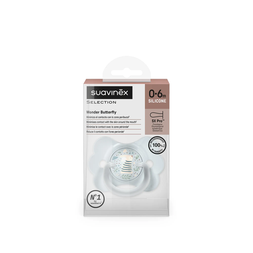 Suzeta fiziologică SX Pro 0–6 luni – fluture bej | WONDERLAND 3