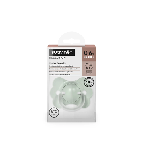 Suzeta fiziologică SX Pro 0–6 luni – fluture verde | WONDERLAND 3