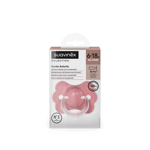 Suzeta fiziologică SX Pro 0–6 luni – fluture bej | WONDERLAND 3