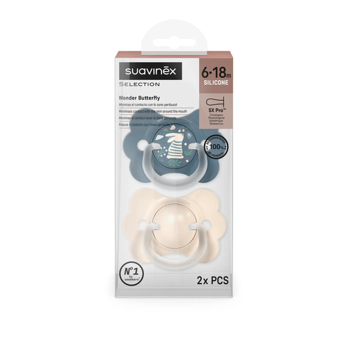 Suzeta fiziologică SX Pro 0–6 luni – fluture bej | WONDERLAND 5