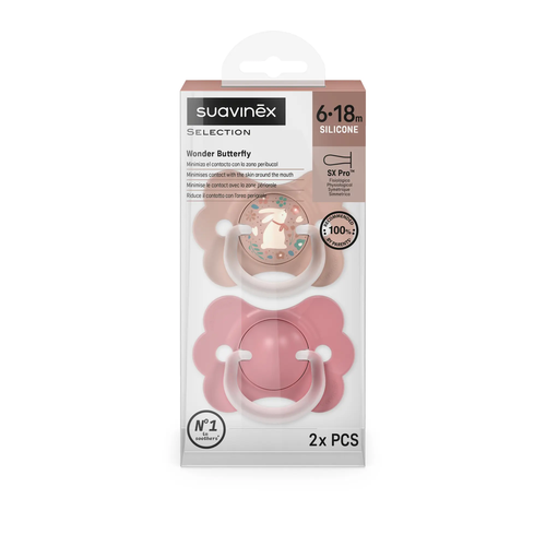 Suzeta fiziologică SX Pro 0–6 luni – fluture bej | WONDERLAND 4