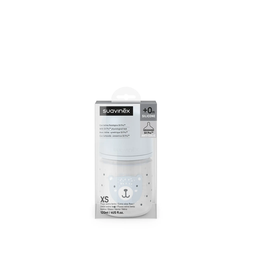 Biberon din sticlă 120 ml SX Pro, debit lent S - liberty bej | Wonderland 3