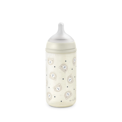 Biberon 240 ml SX Pro, debit mediu M - bej | Wonderland 2