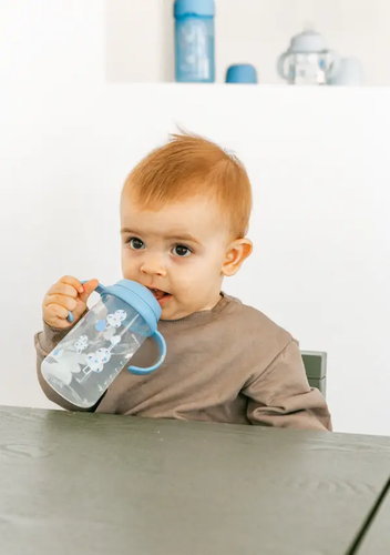 A doua cană a bebelușului – Cană de antrenament cu cioc din silicon, 270 ml - albastru | BEARS 6