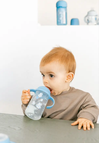A doua cană a bebelușului – Cană de antrenament cu cioc din silicon, 270 ml - albastru | BEARS 7