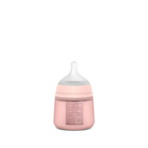 Biberon din silicon SX Pro 240 ml, debit mediu – roz | Colour Essence 6