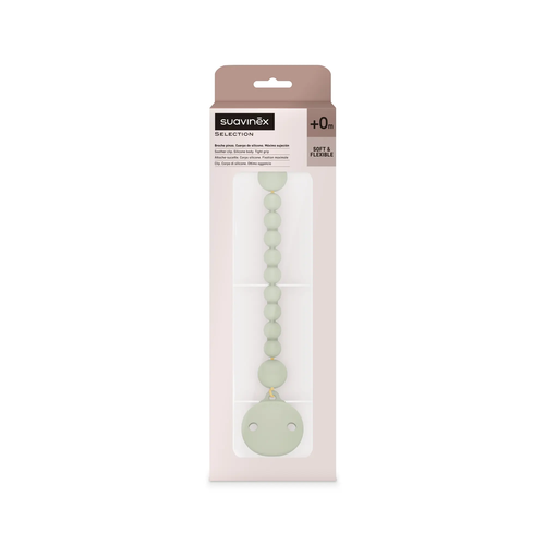 Lănțișor clip din silicon pentru suzetă – verde | Colour Essence 2