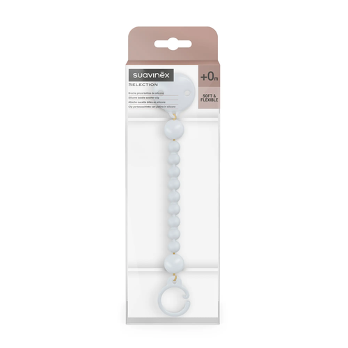 Lănțișor clip din silicon pentru suzetă – bleu deschis | Colour Essence 2