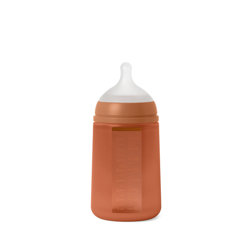 Biberon din silicon SX Pro 240ml, debit mediu - ROSU CĂRĂMIDĂ | Colour Essence 2