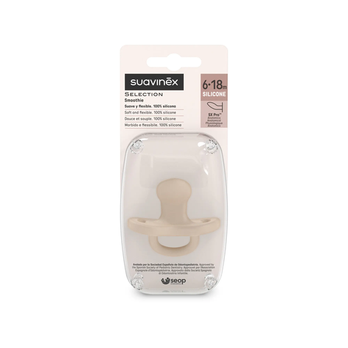 Suzetă anatomică SX Pro 6–18 m – bej | Colour Essence 3