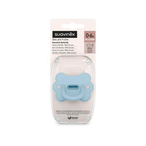 Suzetă fiziologică SX Pro 0–6 m – fluture albastru deschis | Colour Essence 3