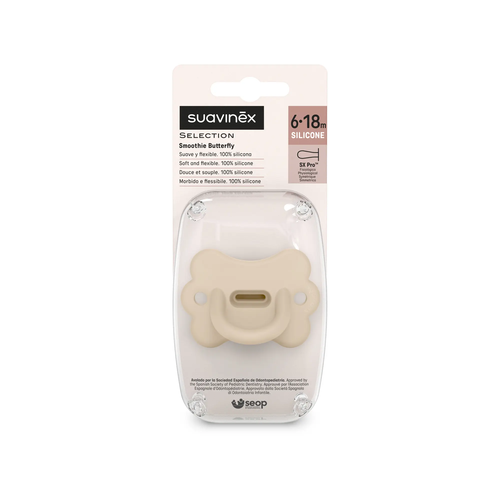 Suzetă fiziologică SX Pro 6–18 m – fluture bej | Colour Essence 4