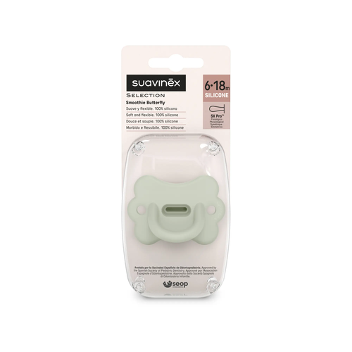 Suzetă fiziologică SX Pro 6–18 m – fluture verde | Colour Essence 3