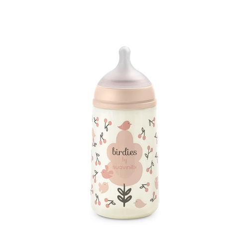 Biberon SX Pro 270ml, debit mediu M - roz | Birdies 2