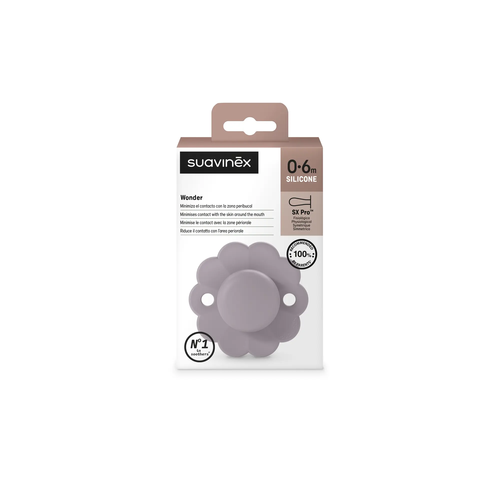Suzeta fiziologică SX Pro 0–6 luni – Mist Lavender | Wonder 4