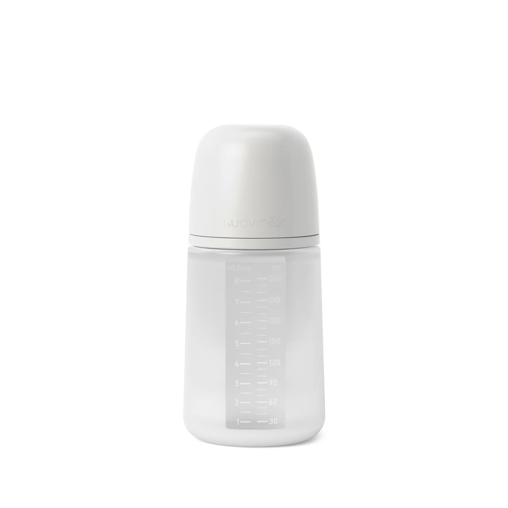 Biberon din silicon SX Pro 240 ml, debit mediu – transparentă | Colour Essence 1