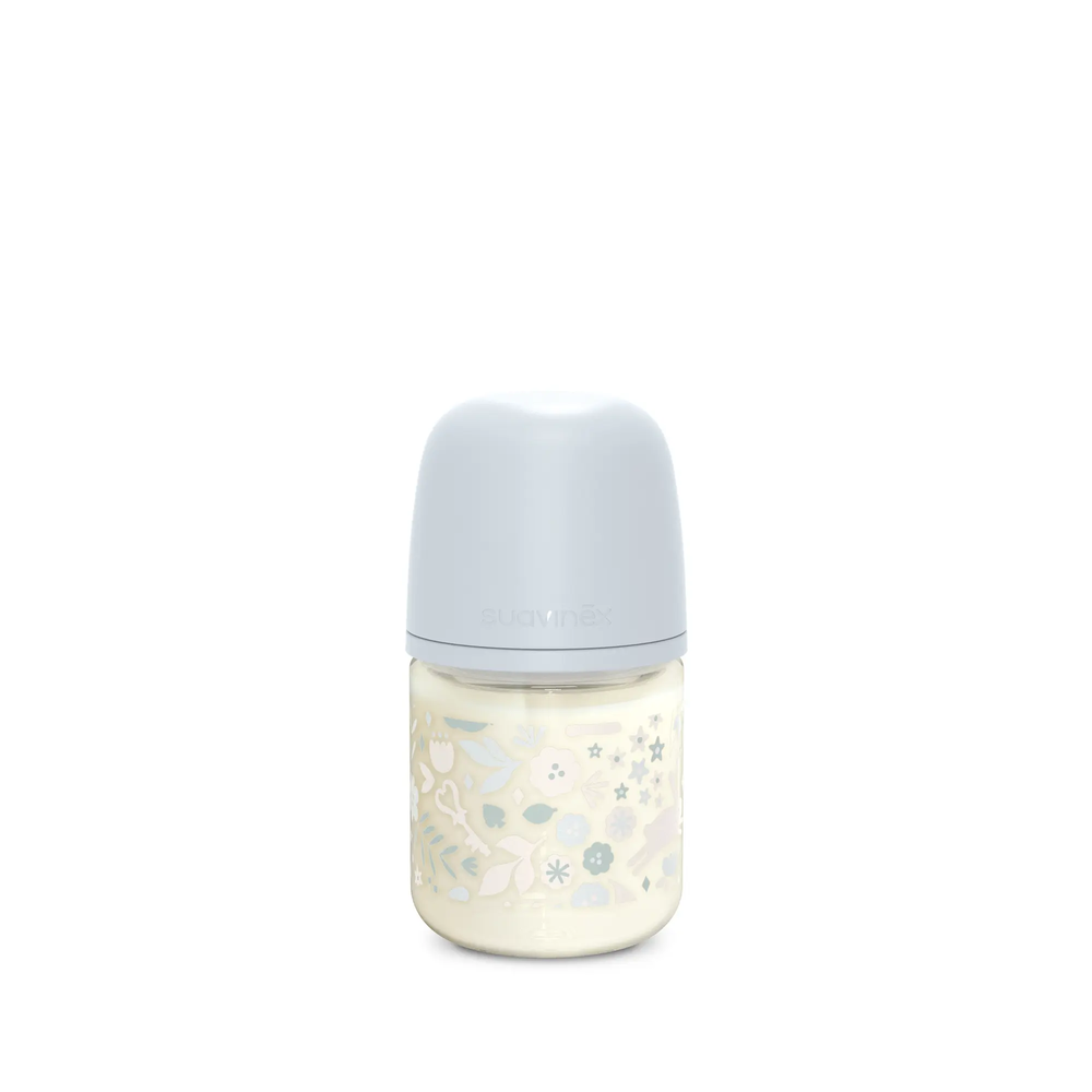 Biberon din sticlă 120 ml SX Pro, debit lent S - liberty albastru | Wonderland 1