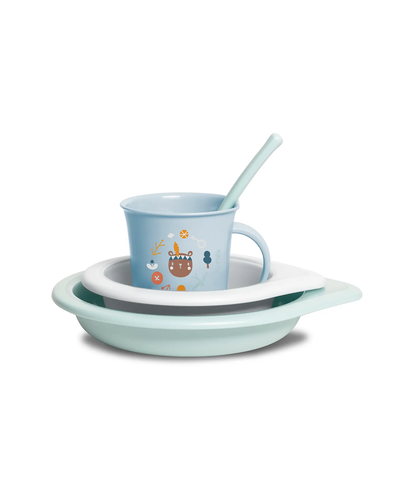 Set de masă pentru bebeluși +6 luni – albastru | Forest 1