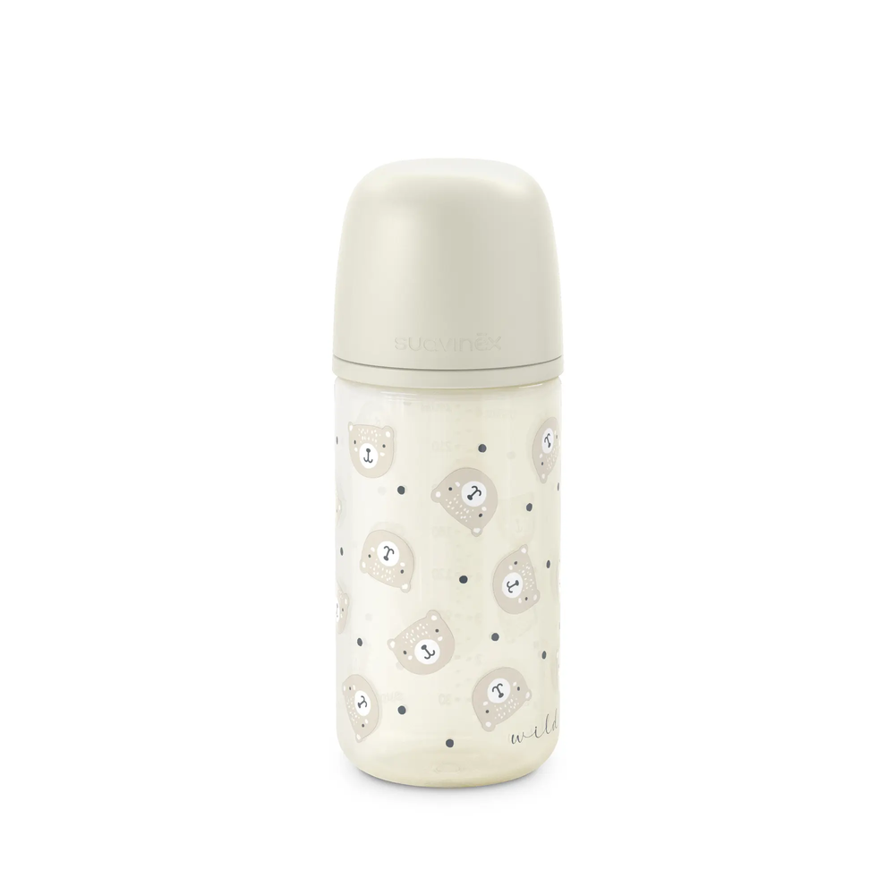 Biberon 240 ml SX Pro, debit mediu M - bej | Wonderland 1