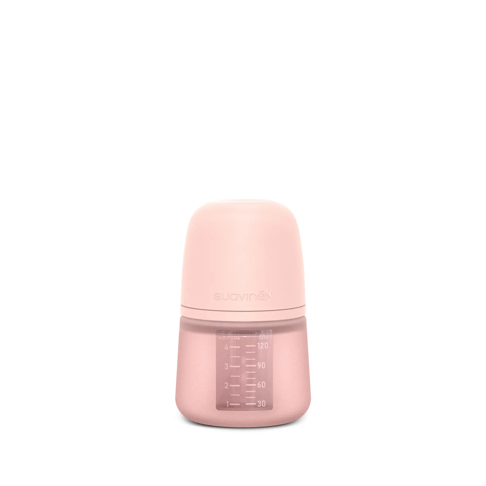Biberon din silicon SX Pro 240 ml, debit mediu – roz | Colour Essence 1