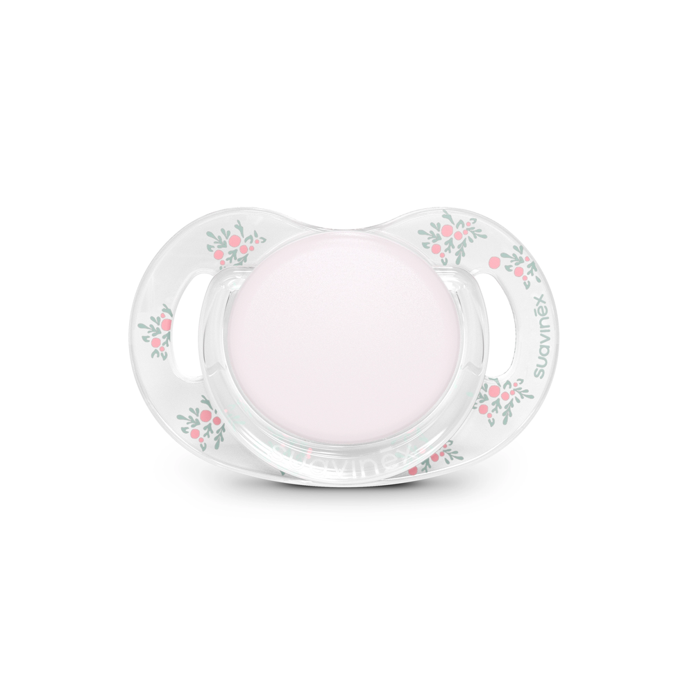 Suzetă fiziologică SX Pro din silicon 0–6 luni – roz | Poetry 1