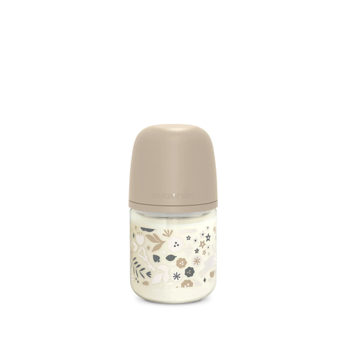 Biberon din sticlă 120 ml SX Pro, debit lent S - liberty bej | Wonderland 1