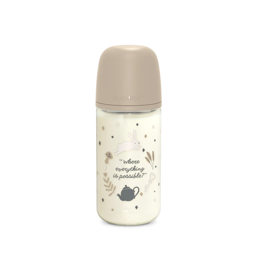 Biberon 240 ml SX Pro, debit mediu M - bej | Wonderland 1