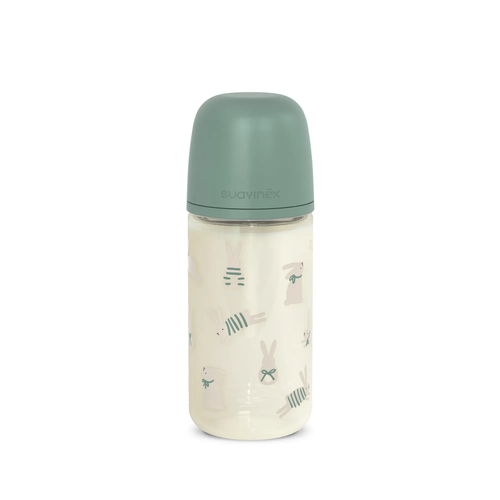 Biberon din sticlă 120 ml SX Pro, debit lent S - liberty verde| Wonderland 1