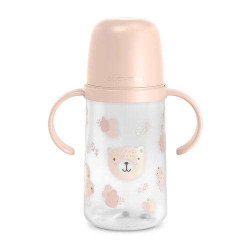 A doua cană a bebelușului – Cană de antrenament cu cioc din silicon, 270 ml - roz | BEARS 1